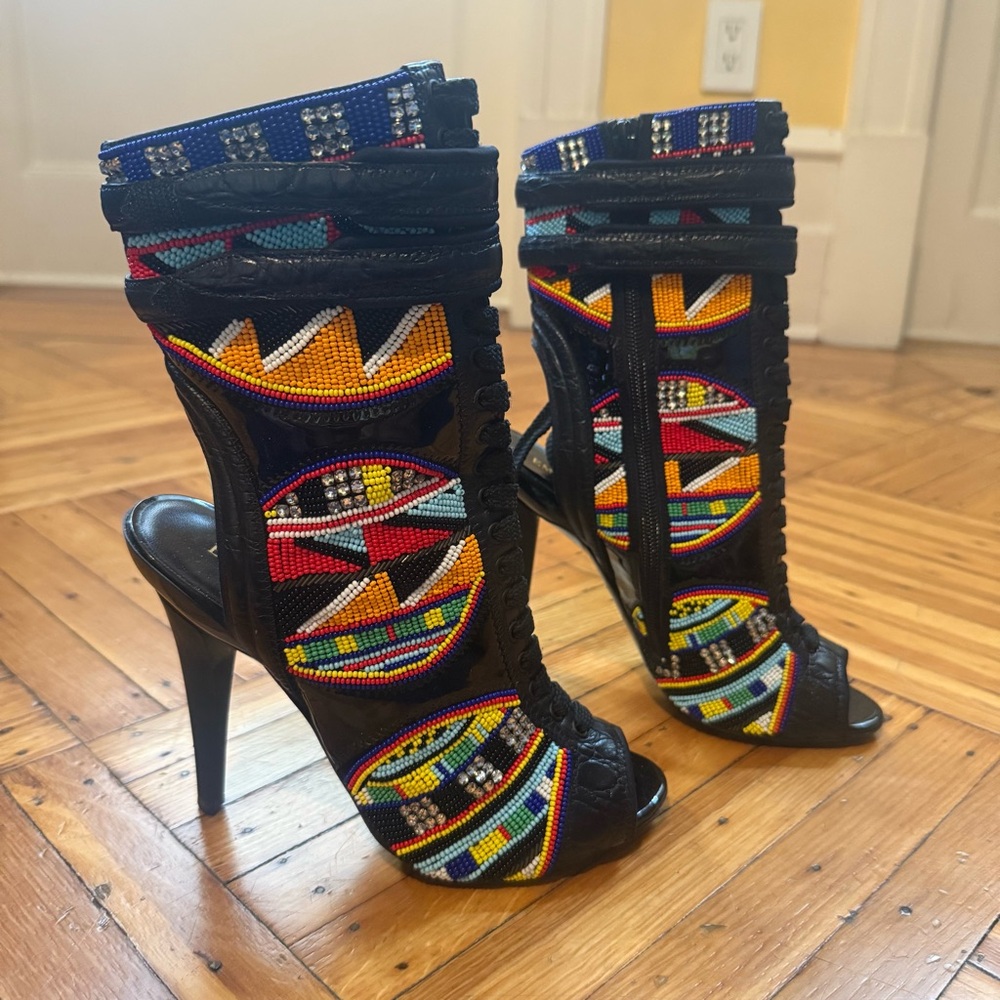 RARE Vintage Emilio Pucci S/S2014 Beaded heels